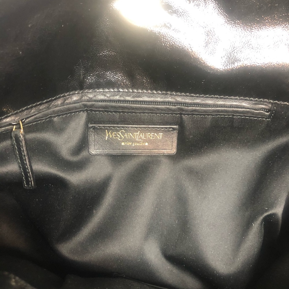 YSL Black Patent Leather Large Tribute Bag - Picture 7 of 16